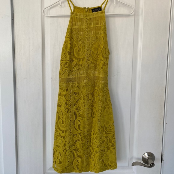 Top shop Mustard yellow halter dress